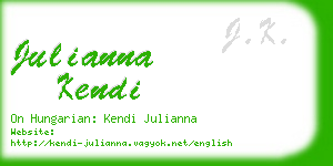 julianna kendi business card